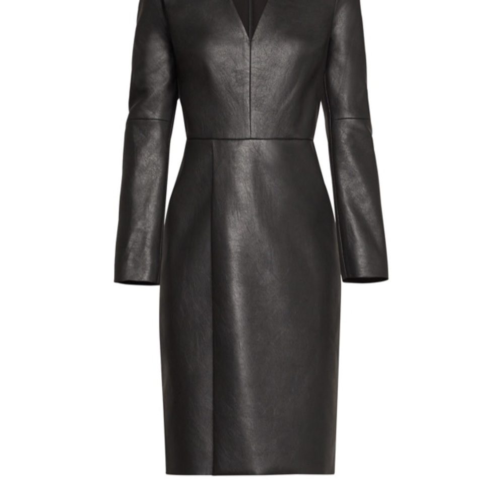 BCBG Faux Leather Dress-size Medium - Picture 4 of 8